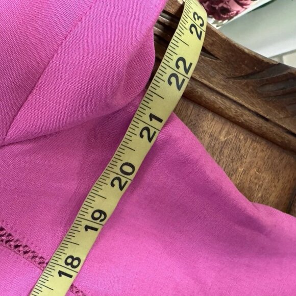 Nine,women',linen jacket,pink,size 12,long sleeves,buttons,pockets,collar.! - Picture 9 of 10
